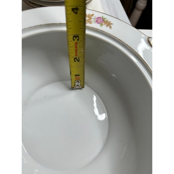 Maruichi China Serving Bowl Lid Set Rose Pattern Occupied Japan Replacement 40s - Picture 15 of 15